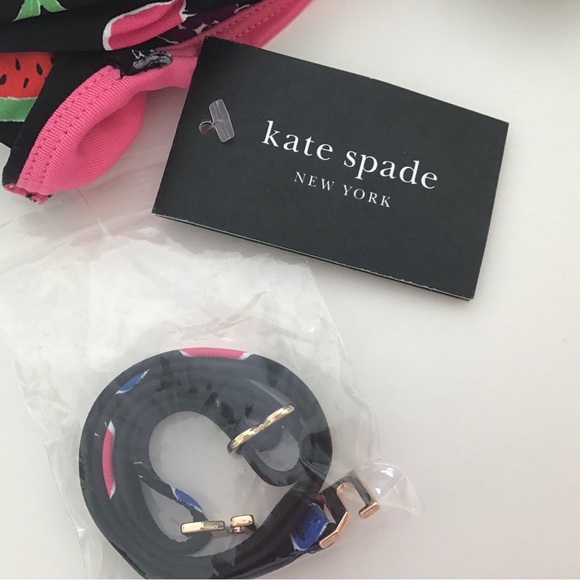 Kate Spade One Piece Swimsuit Summer Fruit Bandeau With Halter Strap Size Medium - Picture 6 of 8